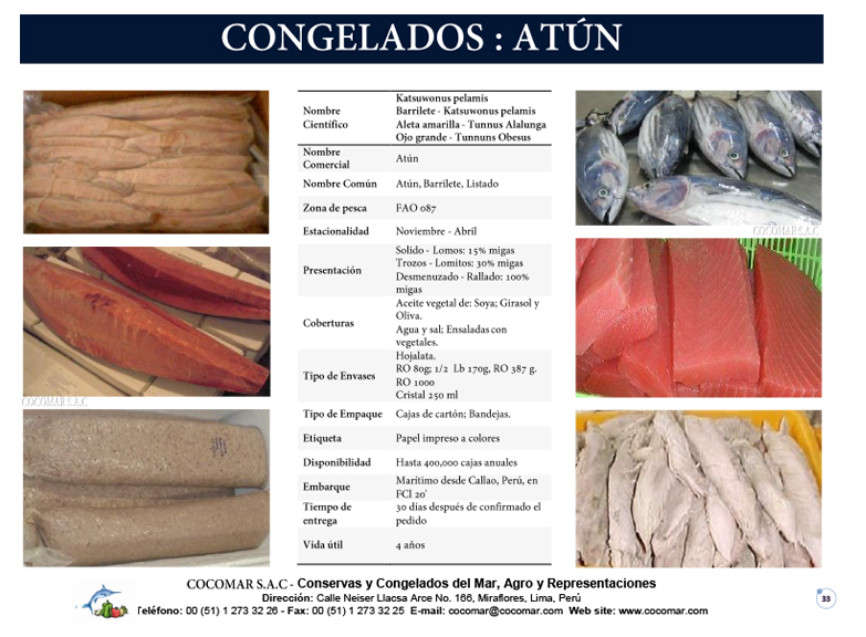 1. Cocomar (Peru) – Atun congelado