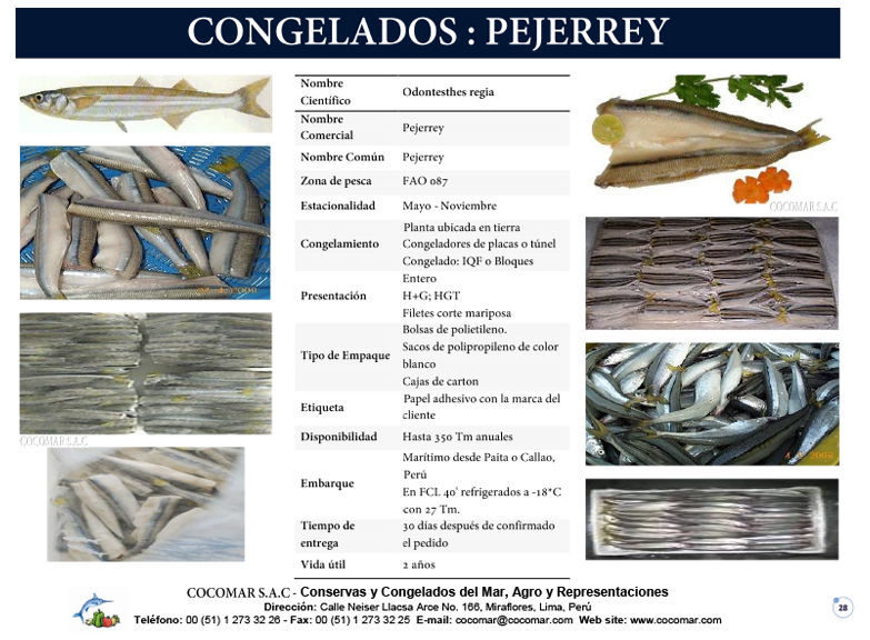 10. Cocomar (Peru) – Pejerrey congelado