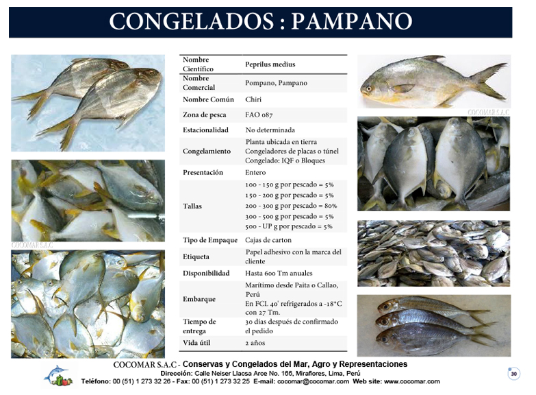 11. Cocomar (Peru) – Pompano congelado