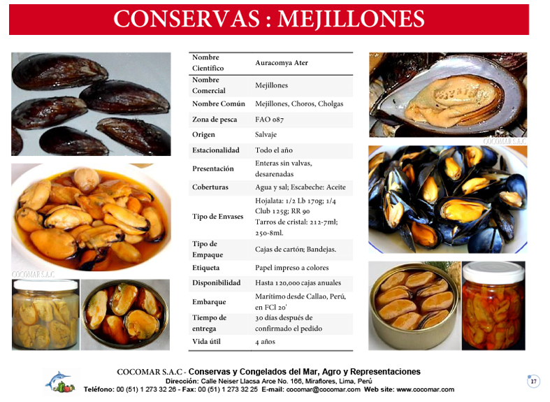 12. Cocomar (Peru) – Conservas de Mariscos – Mejillones