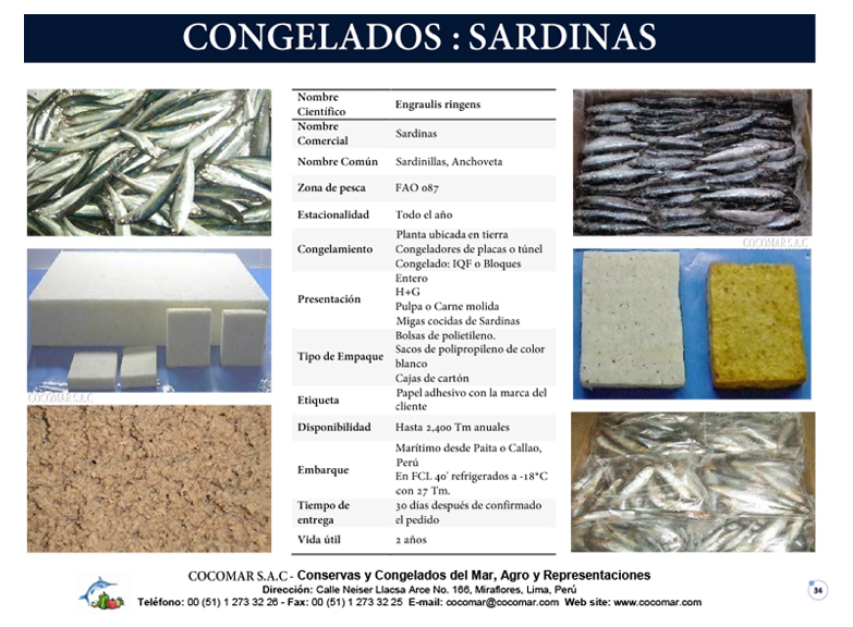 12. Cocomar (Peru) – Sardinas congeladas