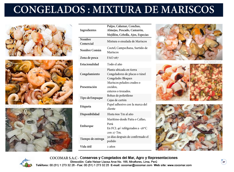 Congelados de Pescado y Mariscos – Conservas y Congelados