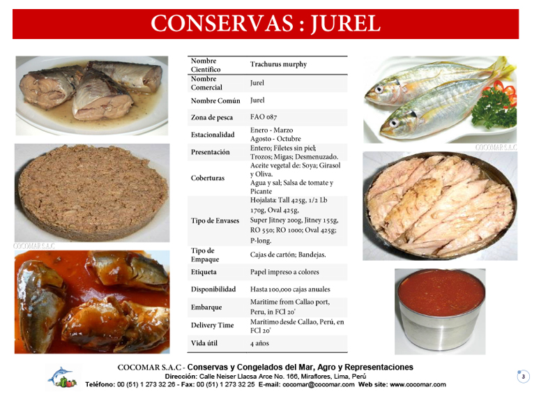 3. Cocomar (Peru) – Conservas de Pescado – Jurel