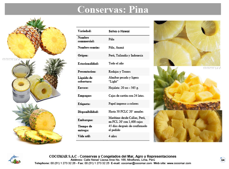 3. Cocomar (Peru) – Conservas de Piña