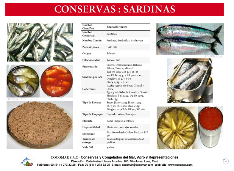 4. Cocomar (Peru) – Conservas de Pescado – Sardinas