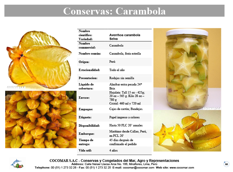 5. Cocomar (Peru) – Conservas de Carambola