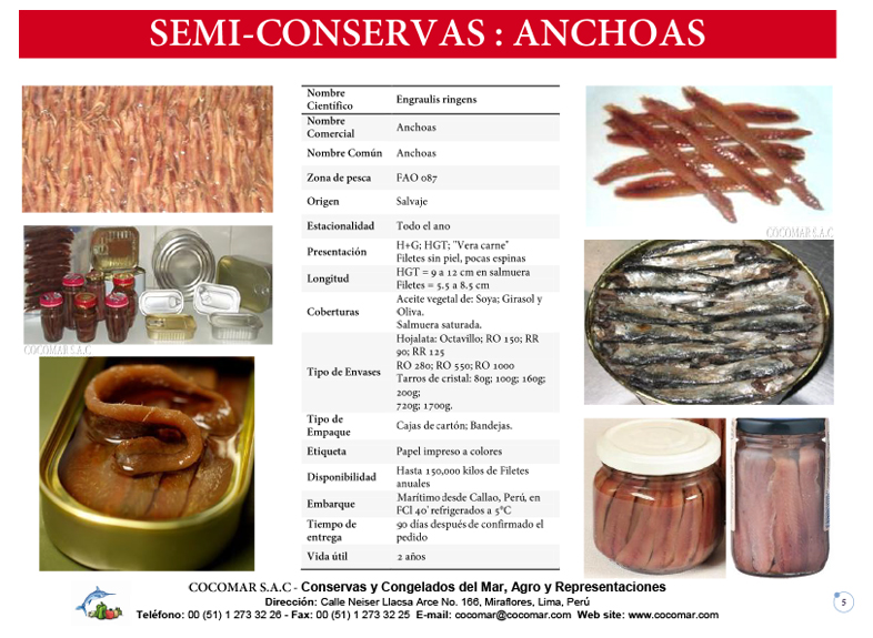 5. Cocomar (Peru) – Conservas de Pescado – Anchoas