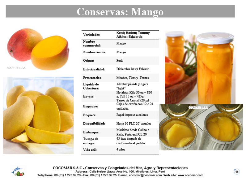 6. Cocomar (Peru) – Conservas de Mango