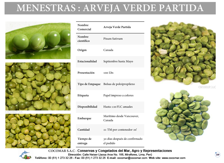 ARVEJA VERDE PARTIDA