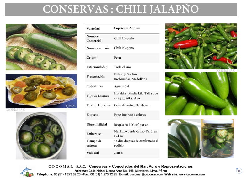 Cocomar (Peru) – Conservas de Chili Jalapeño