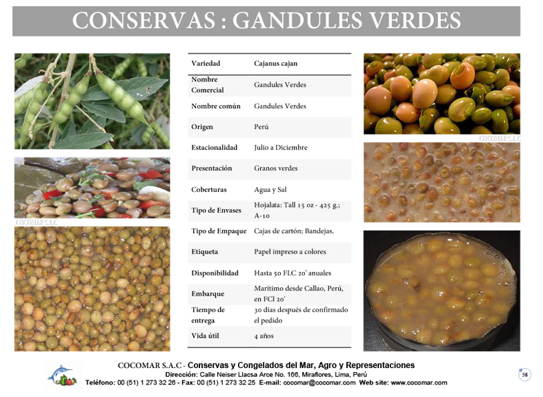 Cocomar (Peru) – Conservas de Frejol Verde Gandules